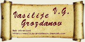 Vasilije Grozdanov vizit kartica